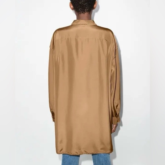 TOTÊME Embroidered-Edge Silk Shirt DK 40 = UK 12/ US 8/ IT 44 NWT - Picture 3 of 12